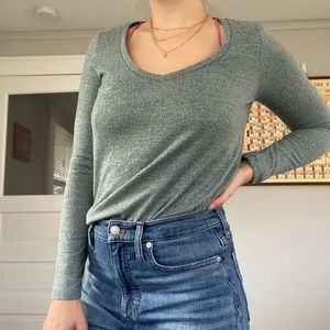 American Eagle Soft and Sexy Green Light Sweater